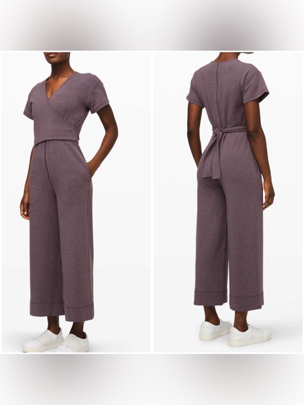 Lululemon Women’s Its a Tie Jumpsuit Heathered Purple Size 4